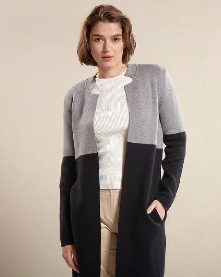 Kokon Zwo Lange Strickjacke 95% Baumwolle (kbA), 5% Kaschmir (kbT)