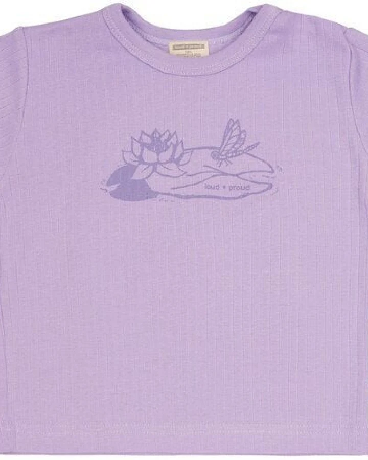 loud + proud Babys & Kinder T-Shirt Derby Rib mit Druck, GOTS-zertifiziert
