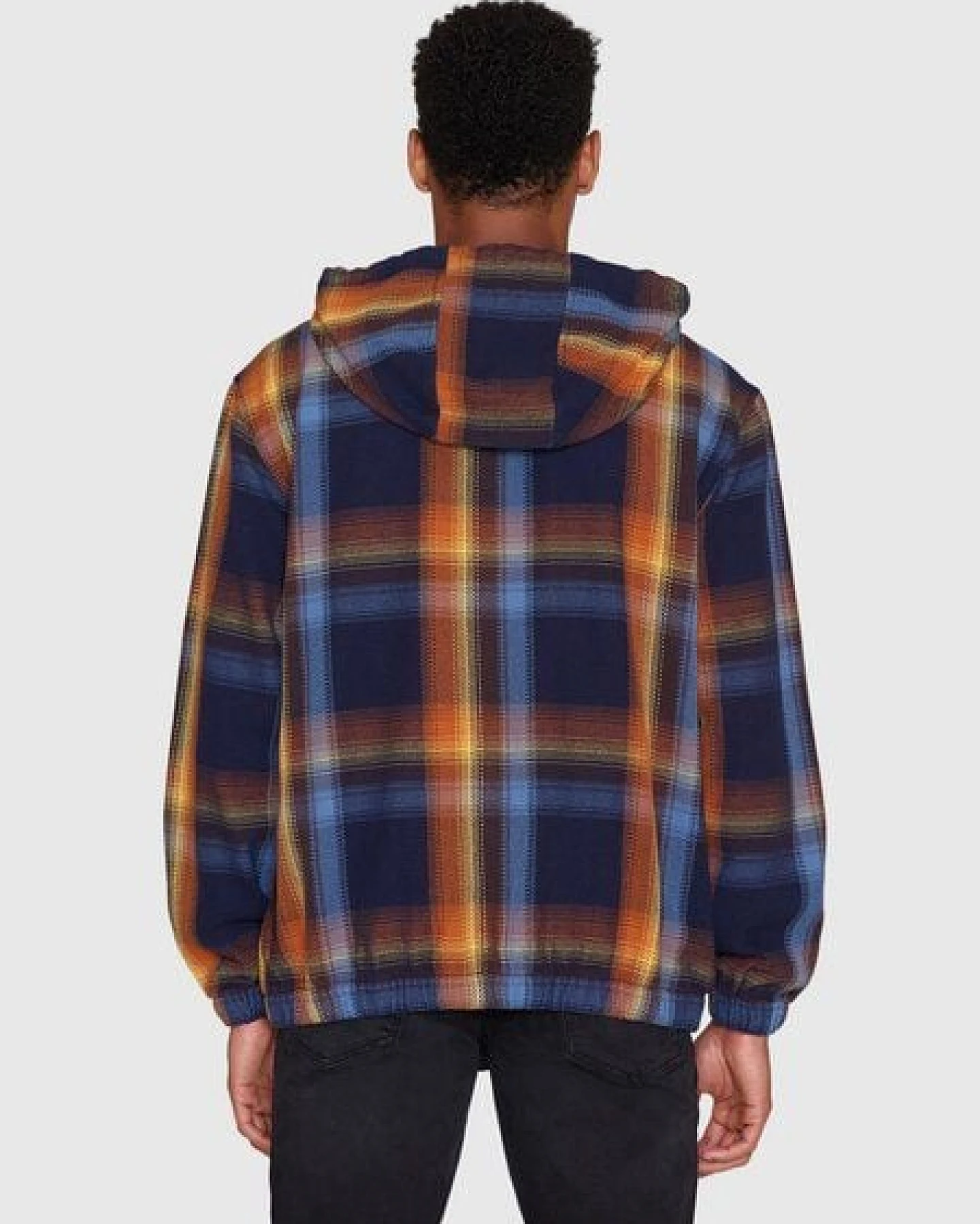 KnowledgeCotton Apparel Jacke CHECKED HOODIE TWILL aus Bio-Baumwolle – Ansicht 2