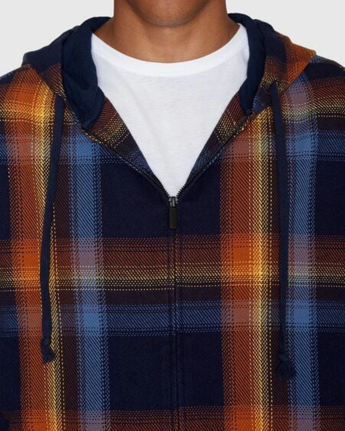 KnowledgeCotton Apparel Jacke CHECKED HOODIE TWILL aus Bio-Baumwolle – Ansicht 4