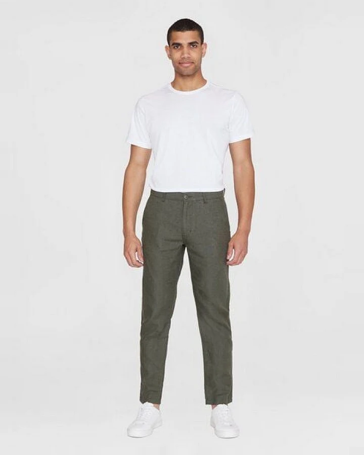 KnowledgeCotton Apparel Chinohose CHUCK aus Bio-Leinen