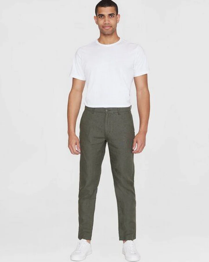 KnowledgeCotton Apparel Chinohose CHUCK aus Bio-Leinen