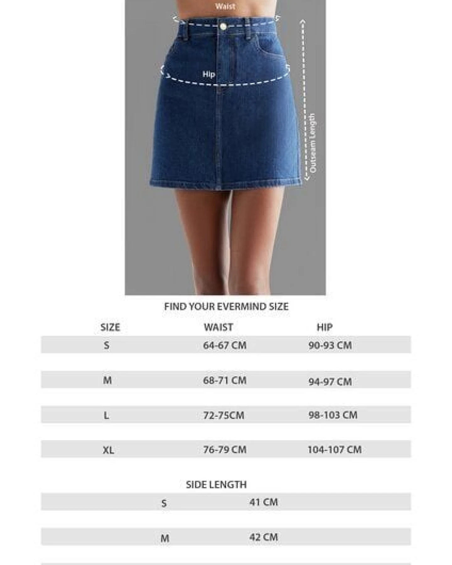 Evermind Jeansrock - WA2022 – Ansicht 2