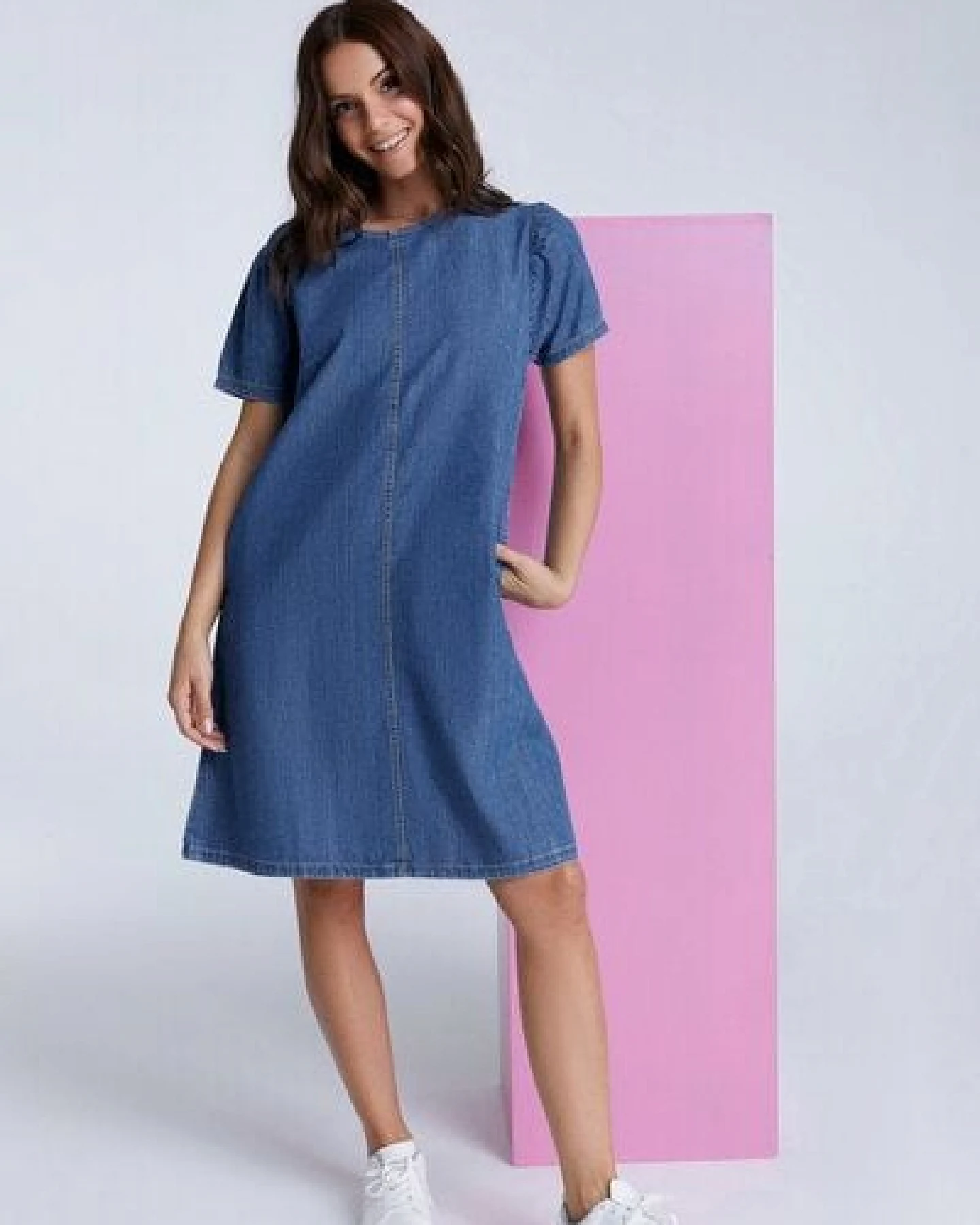 Evermind Jeanskleid - WA7022 – Ansicht 2