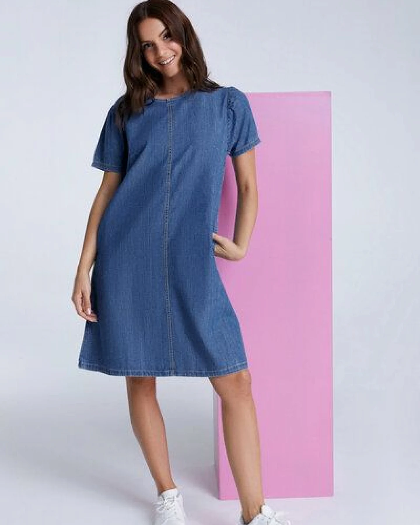 Evermind Jeanskleid - WA7022 – Ansicht 2