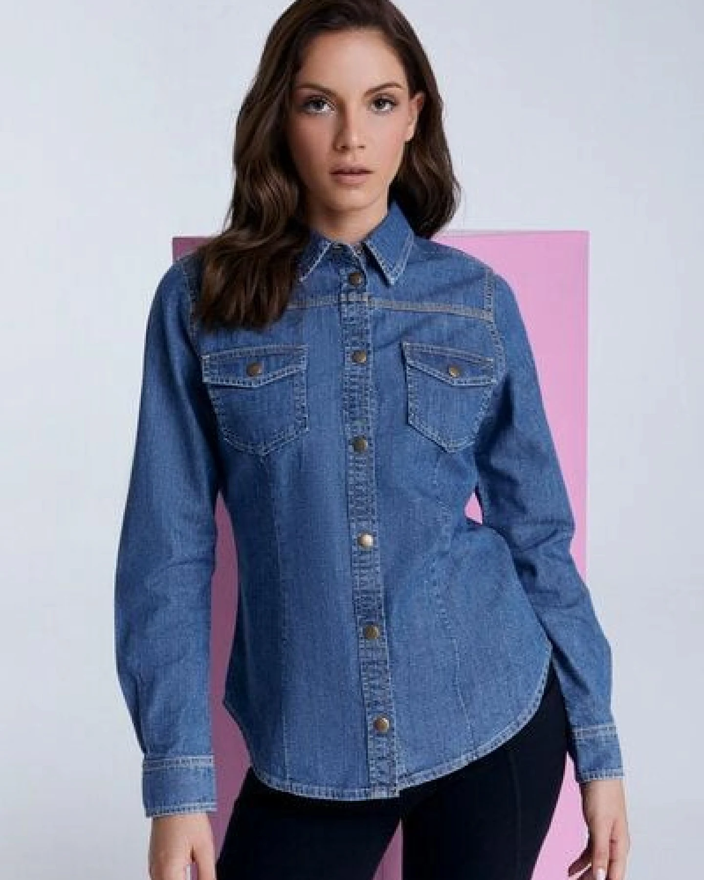 Evermind Jeanshemd - WA5022 – Ansicht 2