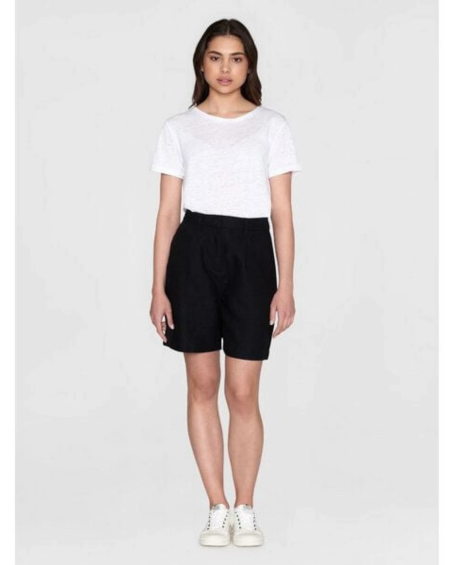 KnowledgeCotton Apparel High-Waist Shorts POSEY aus Bio-Leinen – Ansicht 3