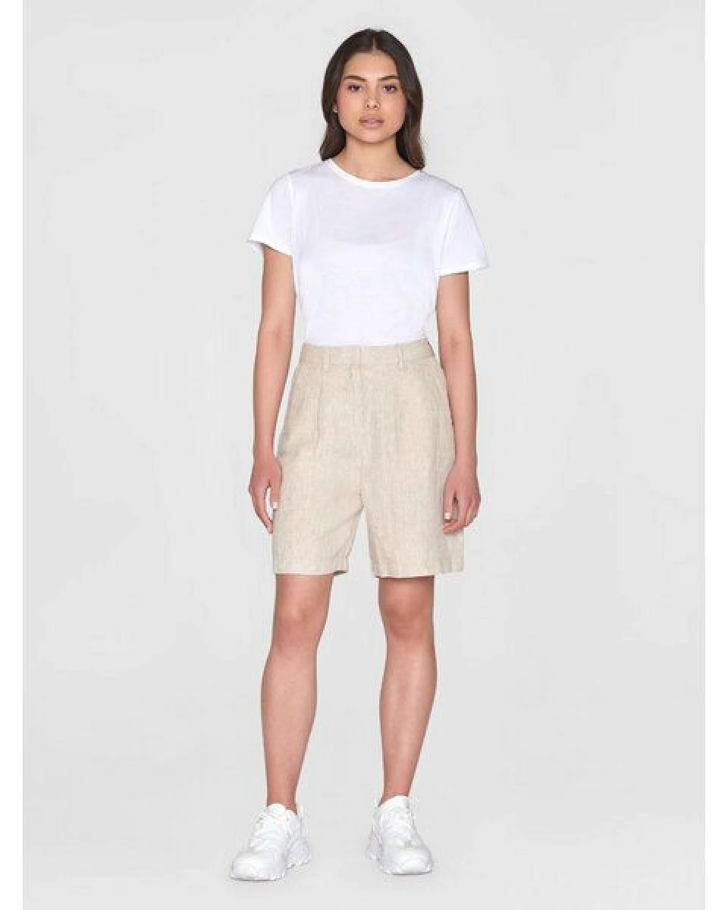 KnowledgeCotton Apparel High-Waist Shorts POSEY aus Bio-Leinen – Ansicht 3