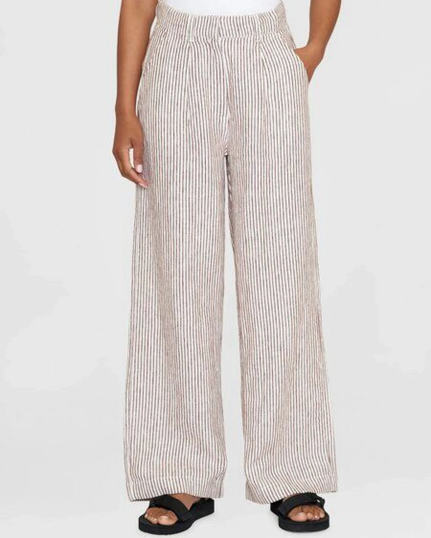 KnowledgeCotton Apparel Lange Hose STRIPED POSEY aus Bio-Baumwolle – Ansicht 2