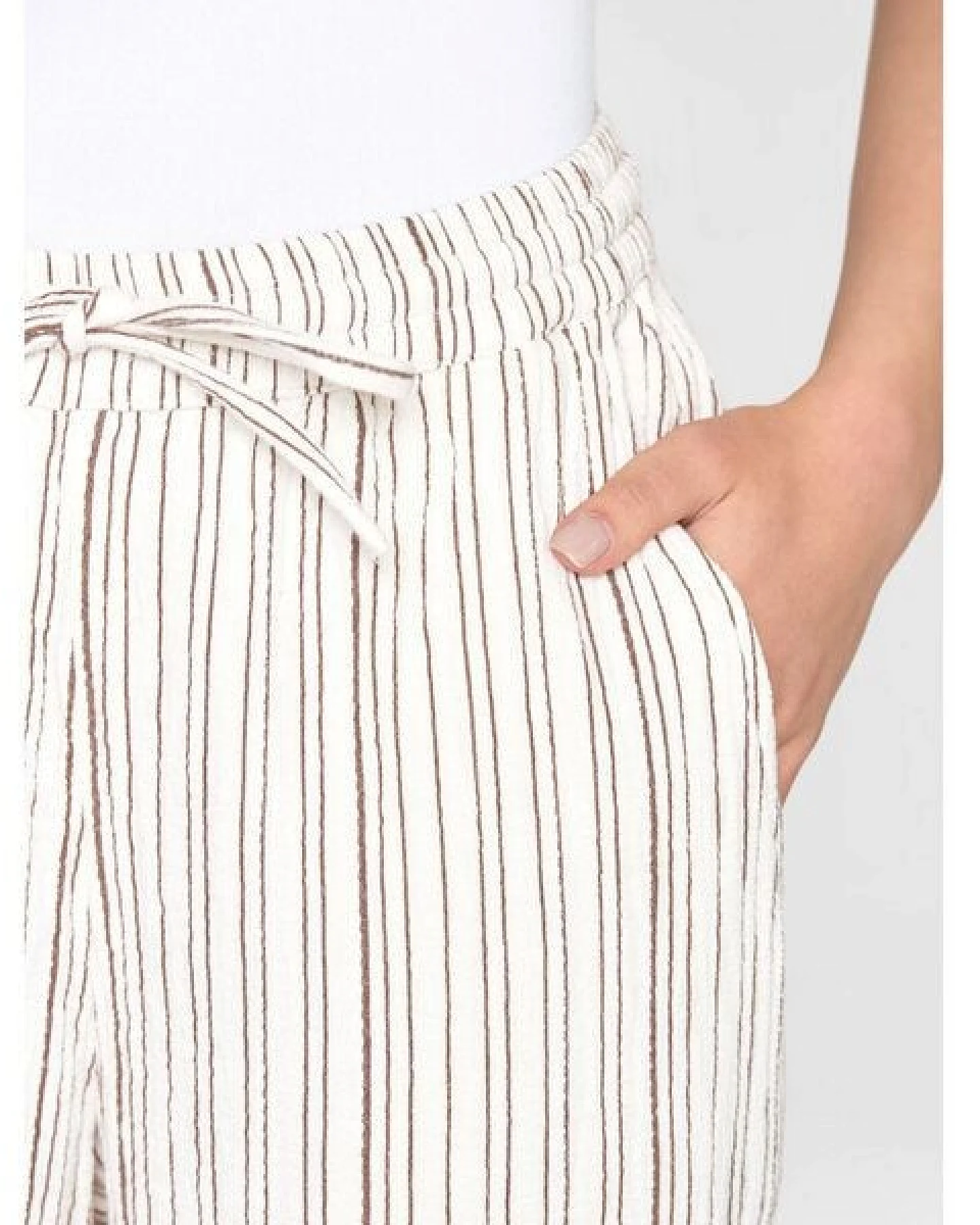 KnowledgeCotton Apparel Lange Hose STRIPED POSEY aus Bio-Baumwolle – Ansicht 4