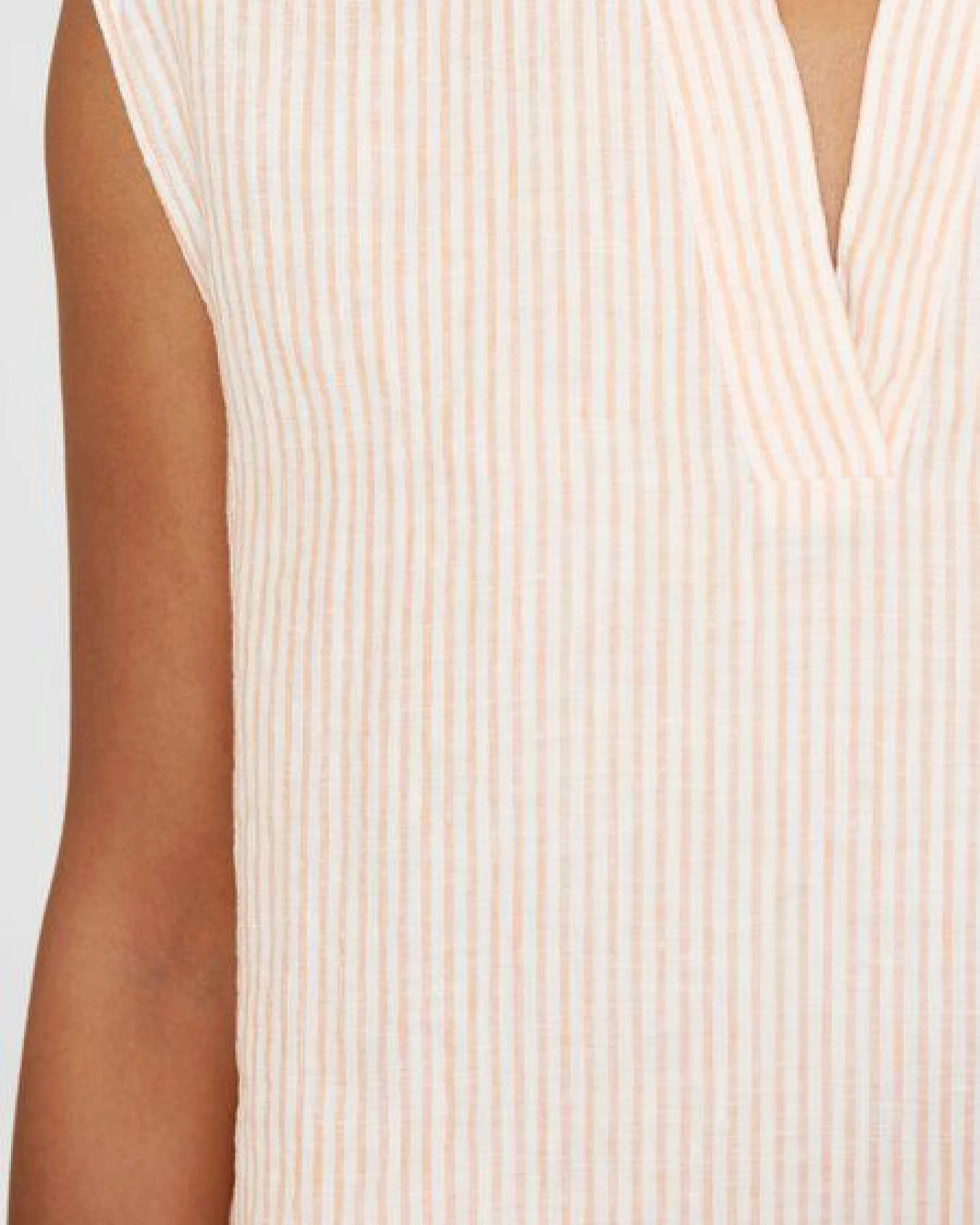 KnowledgeCotton Apparel Gestreiftes Leinen-Top SLEEVELESS aus Bio-Leinen – Ansicht 3