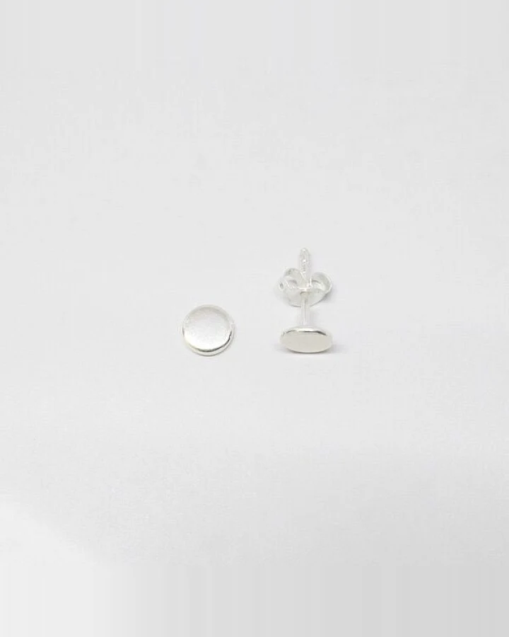 fejn jewelry Ohrstecker 'shiny disc' mit runden Plättchen