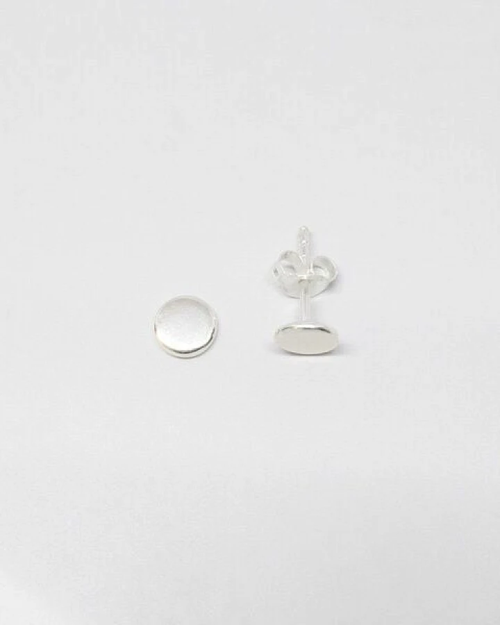 fejn jewelry Ohrstecker 'shiny disc' mit runden Plättchen