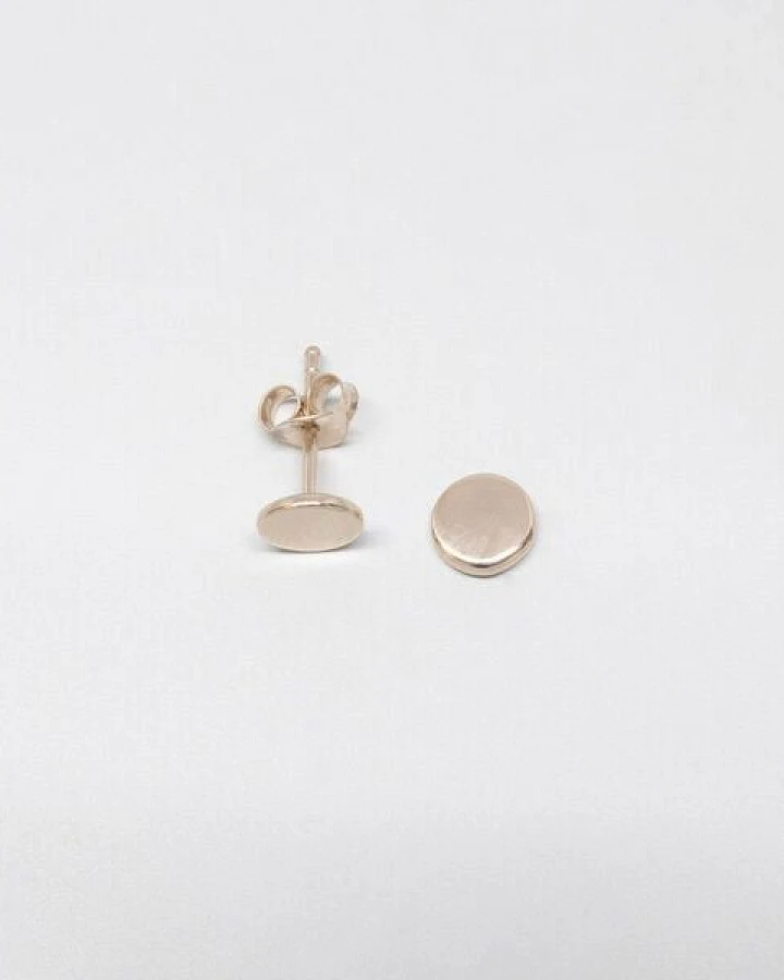 fejn jewelry Ohrstecker 'shiny disc' mit runden Plättchen