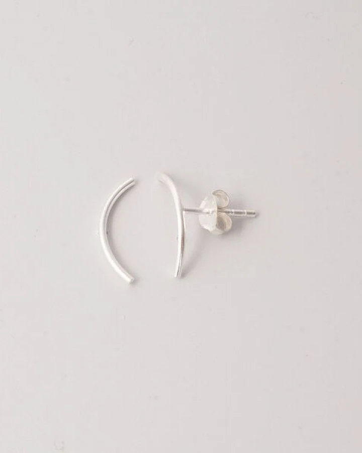 fejn jewelry Ohrstecker 'curved' mit Halbkreis