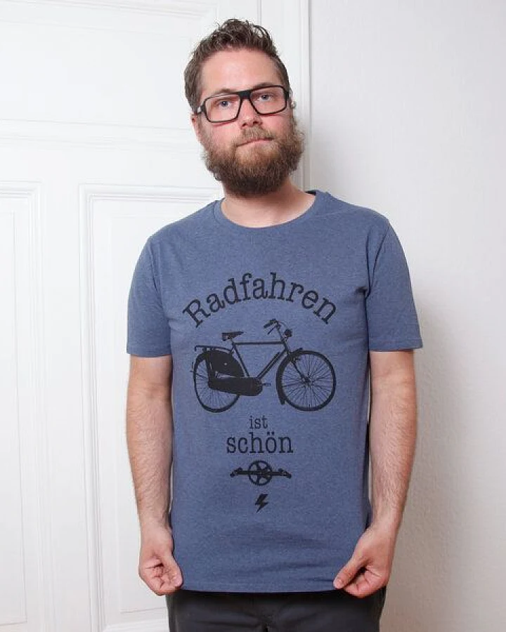 päfjes "Radfahren ist schön" - Fair Wear Männer T-Shirt