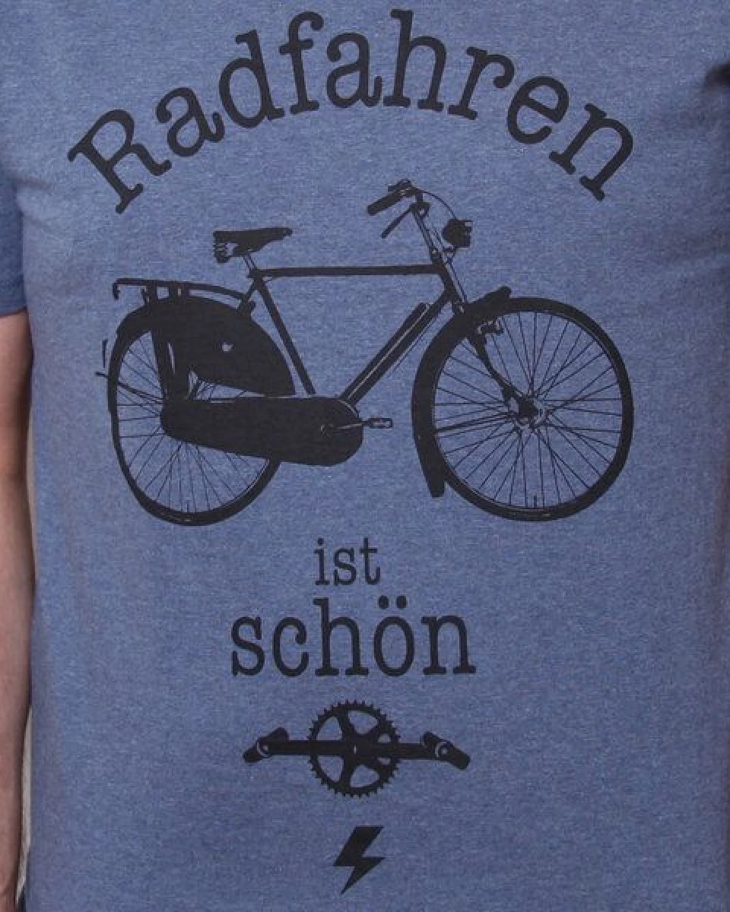 päfjes "Radfahren ist schön" - Fair Wear Männer T-Shirt – Ansicht 2