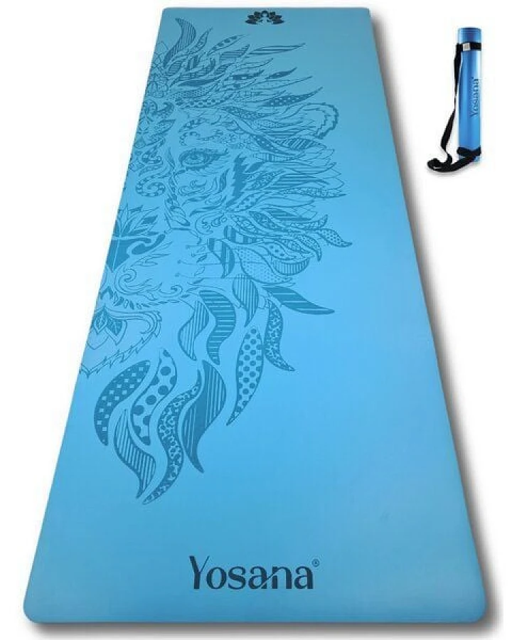 Yosana Yogamatte Ultra Grip inkl. Baumwolltragegurt (Löwe)