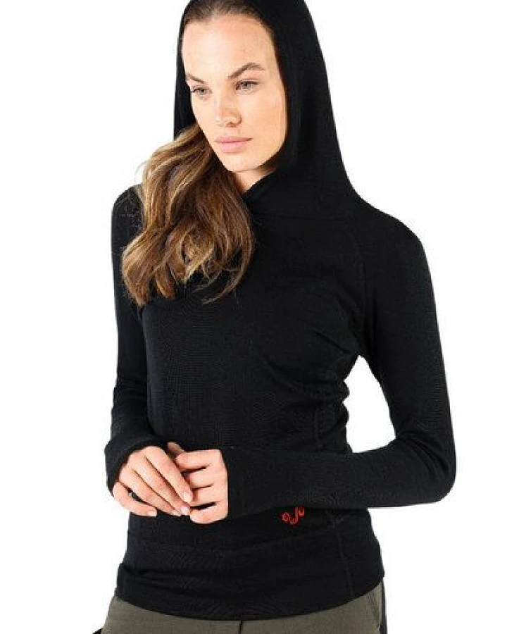 Woolona Langarm Hoodie - SONATRA - 100% Merinowolle
