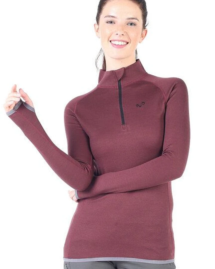 Woolona Langarmshirt - LORICA - 100% Merinowolle (Zip)