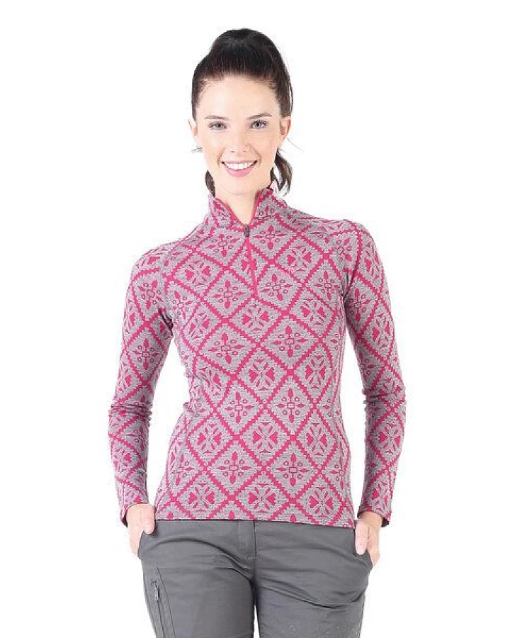 Woolona Langarmshirt - VENUS - 100% Merinowolle (Zip)