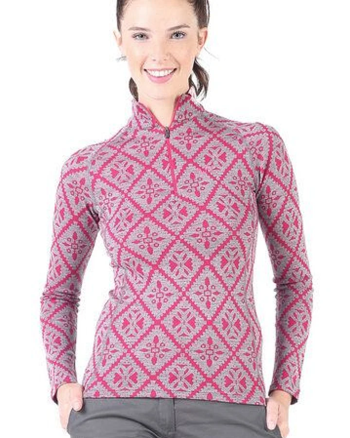 Woolona Langarmshirt - VENUS - 100% Merinowolle (Zip)