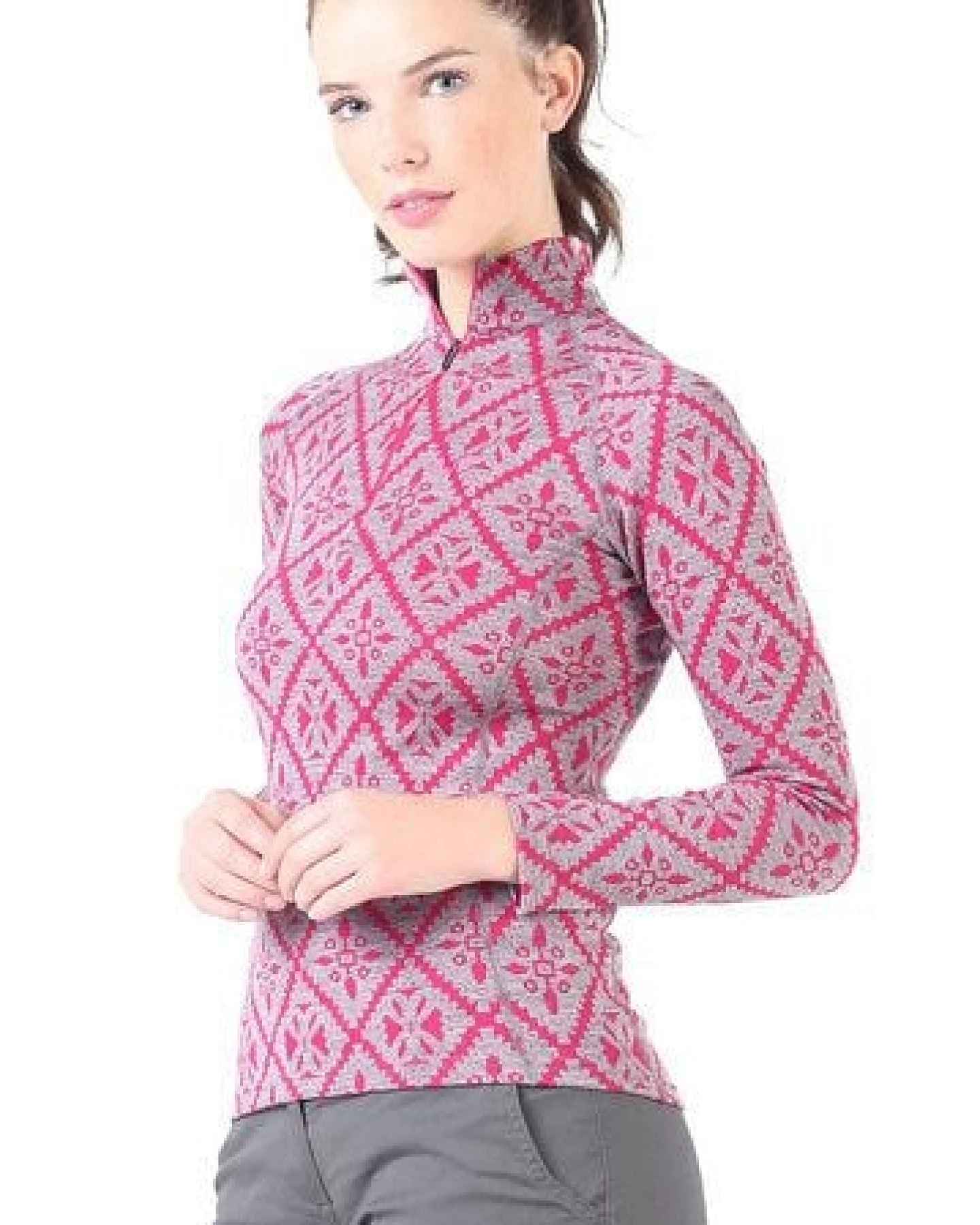 Woolona Langarmshirt - VENUS - 100% Merinowolle (Zip) – Ansicht 2