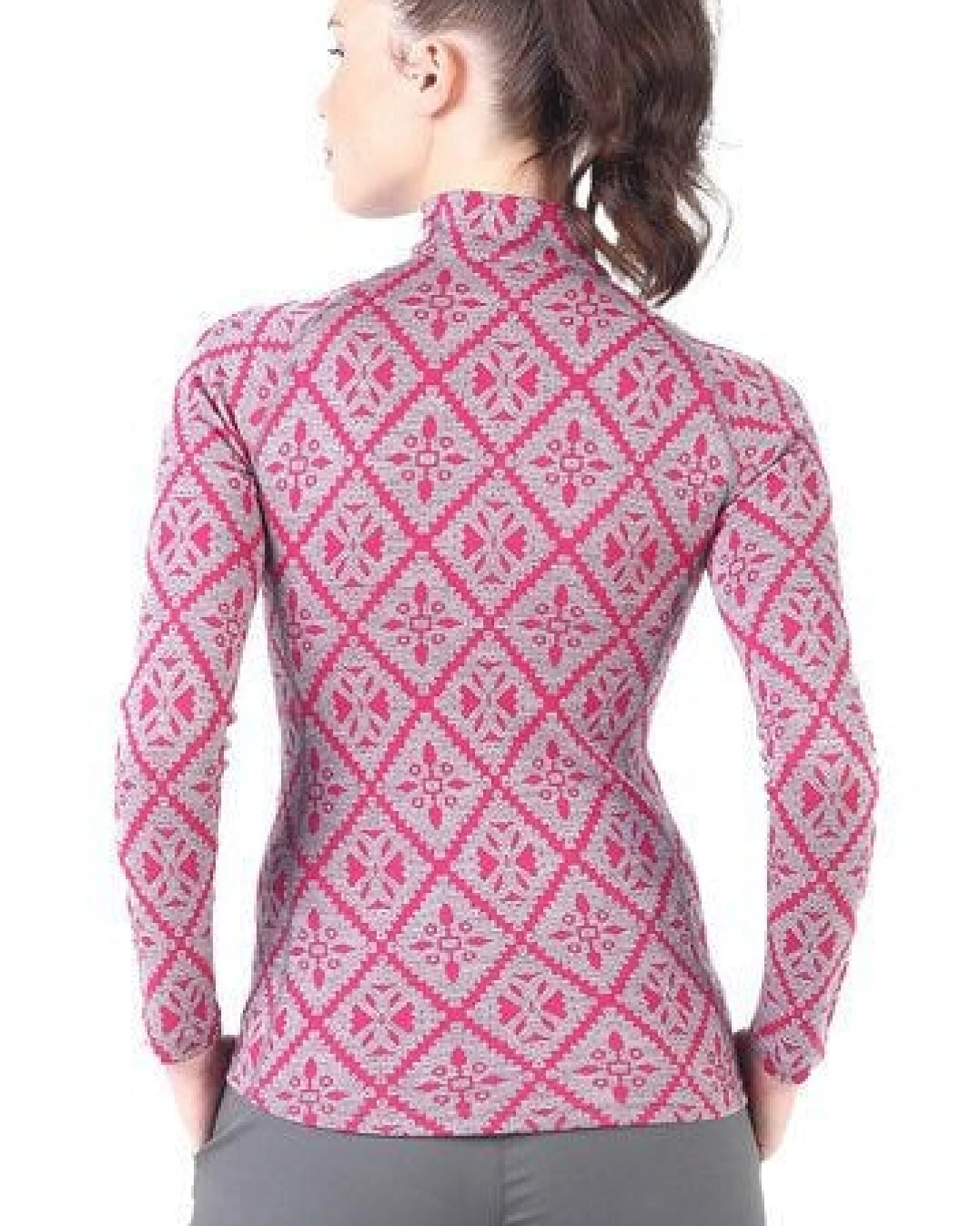 Woolona Langarmshirt - VENUS - 100% Merinowolle (Zip) – Ansicht 4