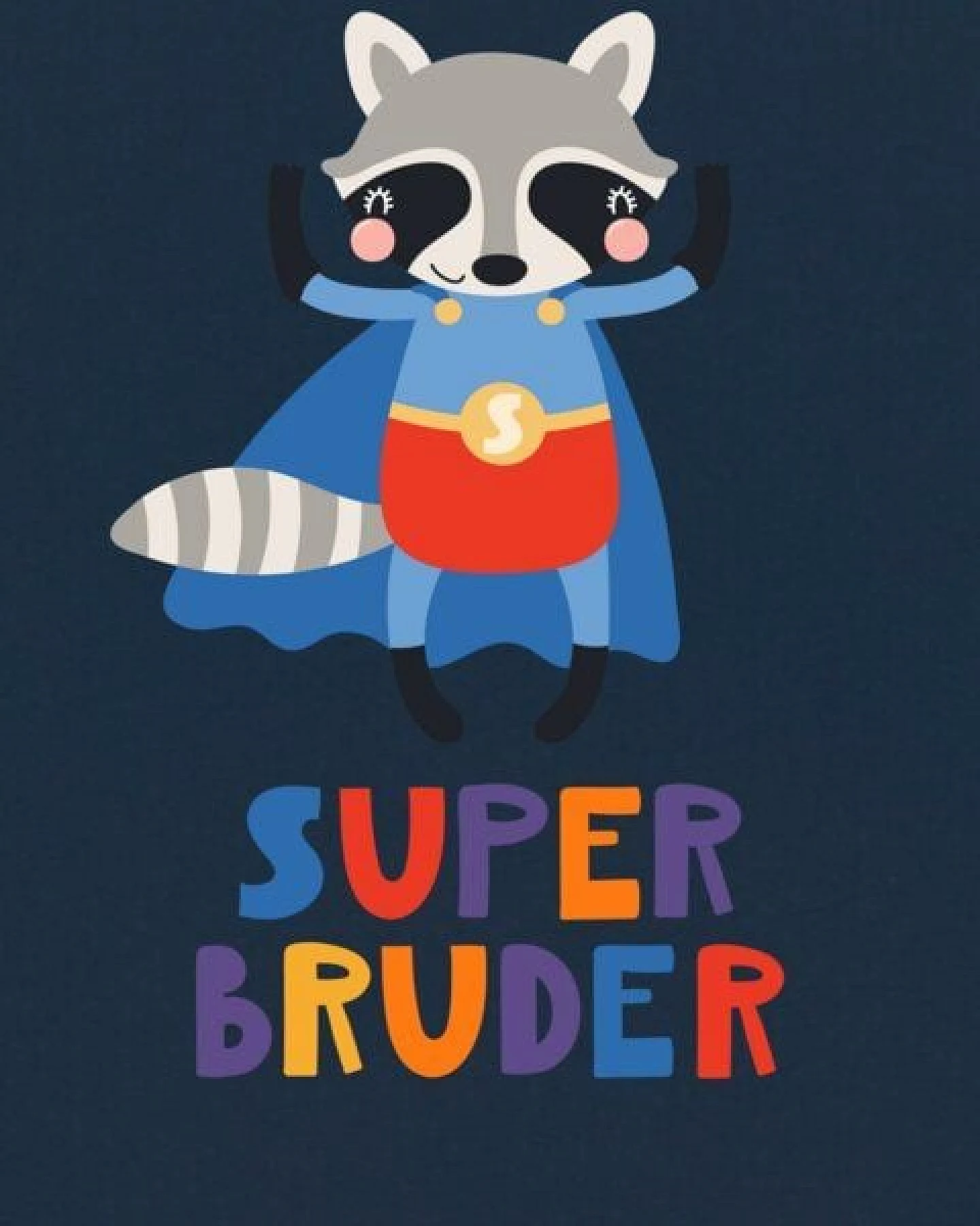 watabout.kids T-Shirt Kinder Waschbär Superbruder – Ansicht 2