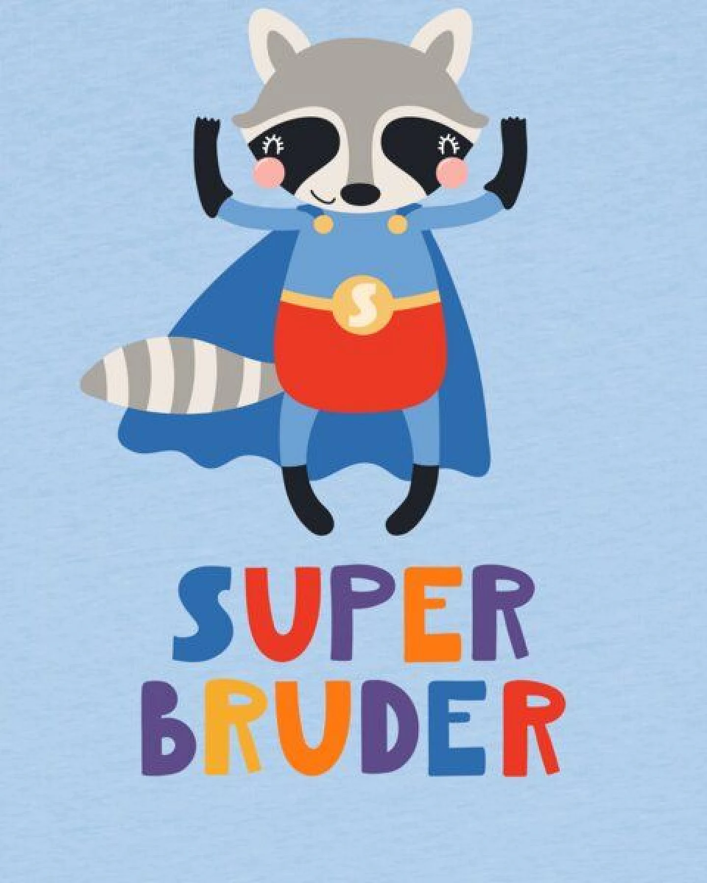 watabout.kids T-Shirt Kinder Waschbär Superbruder – Ansicht 2