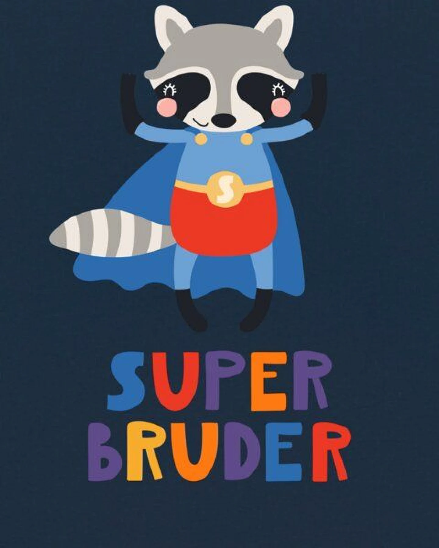 watabout.kids T-Shirt Kinder Waschbär Superbruder – Ansicht 2