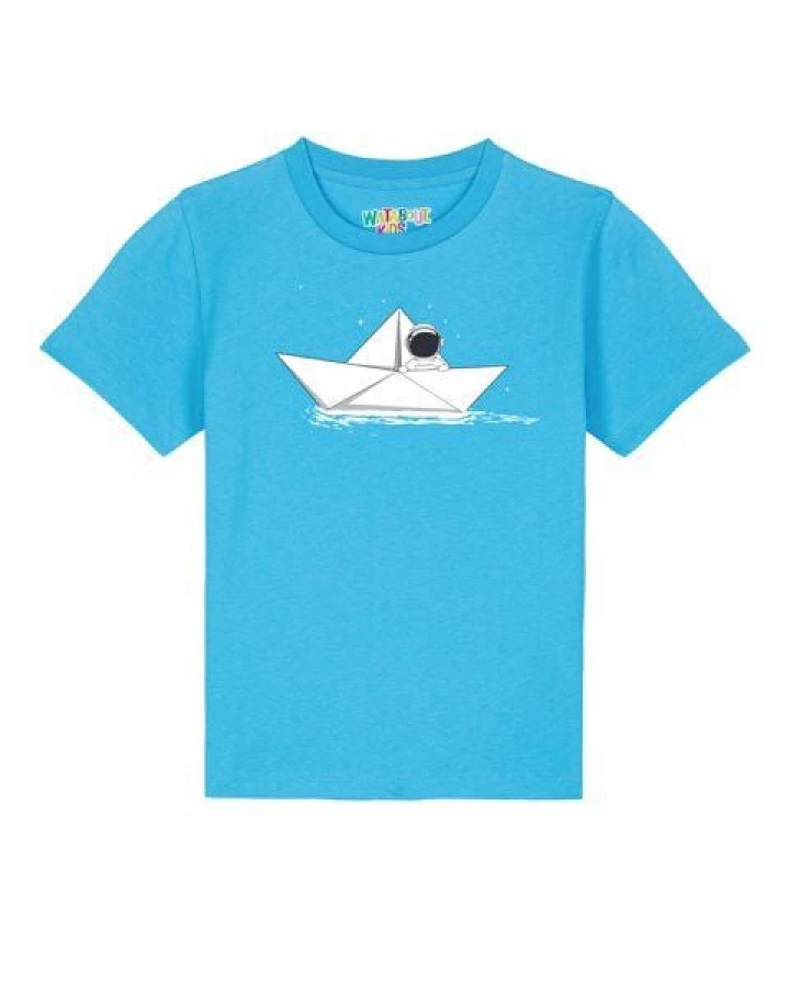 watabout.kids T-Shirt Kinder Astronaut in paper boat