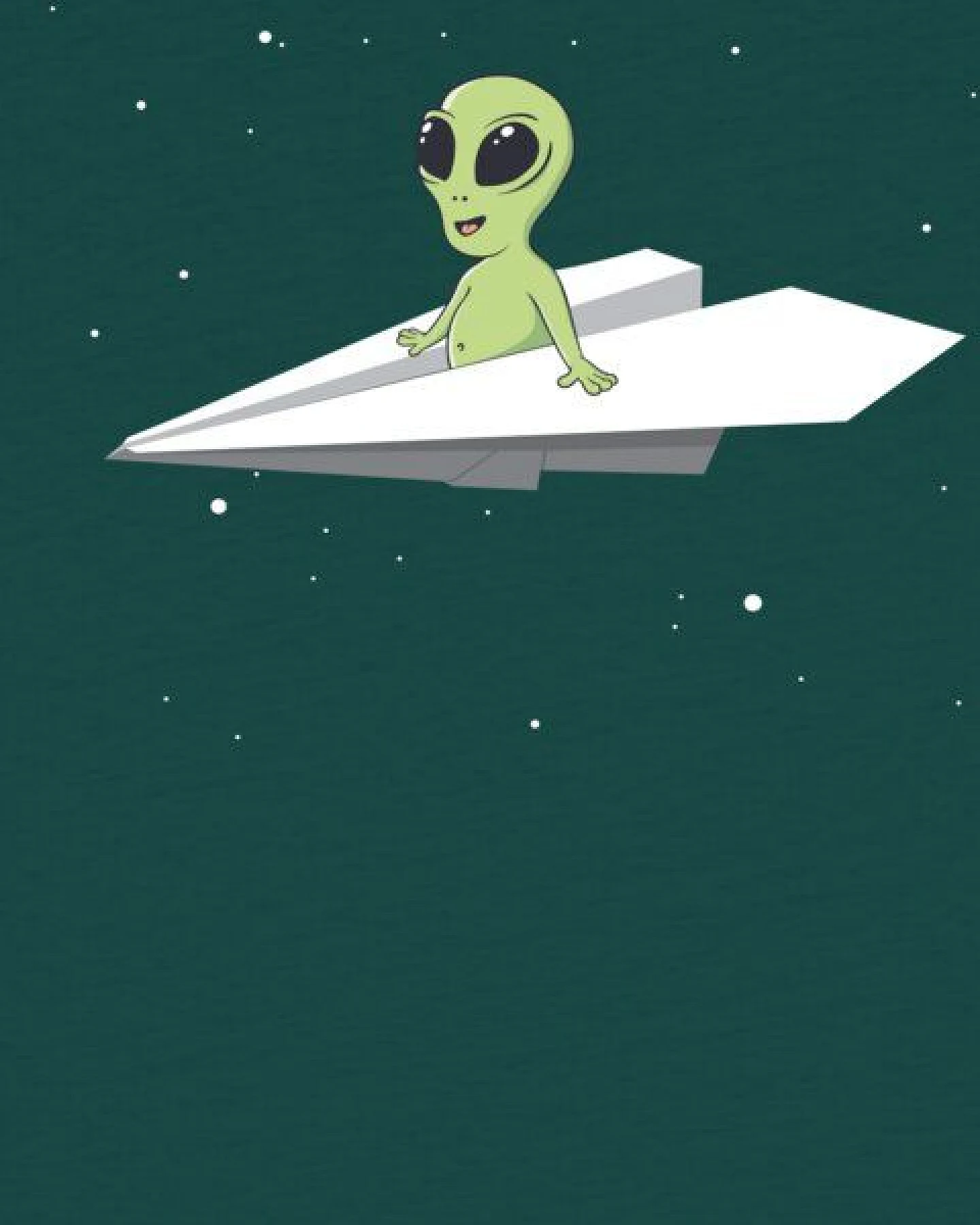 watabout.kids T-Shirt Kinder Alien on a paper plane – Ansicht 2