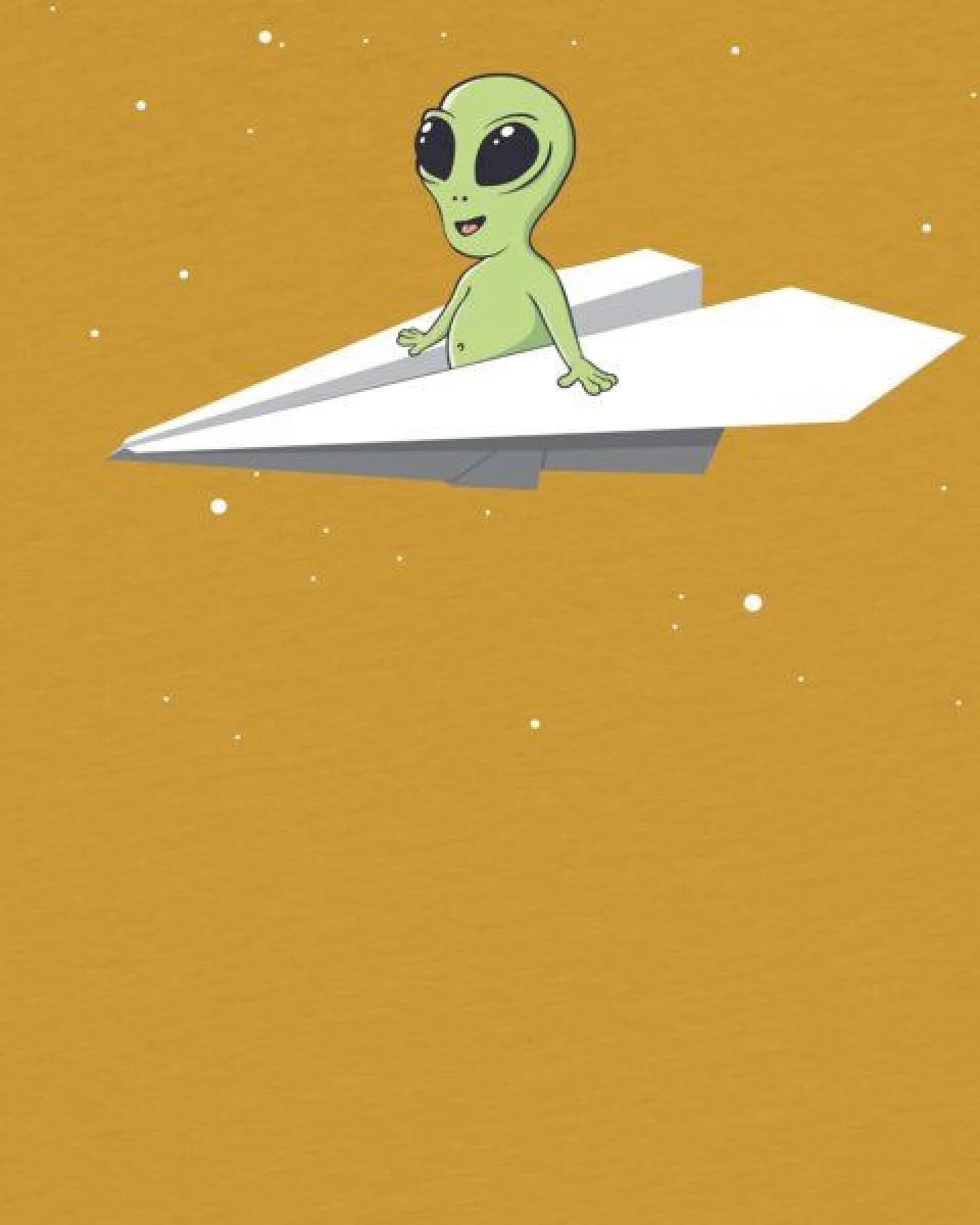 watabout.kids T-Shirt Kinder Alien on a paper plane – Ansicht 2