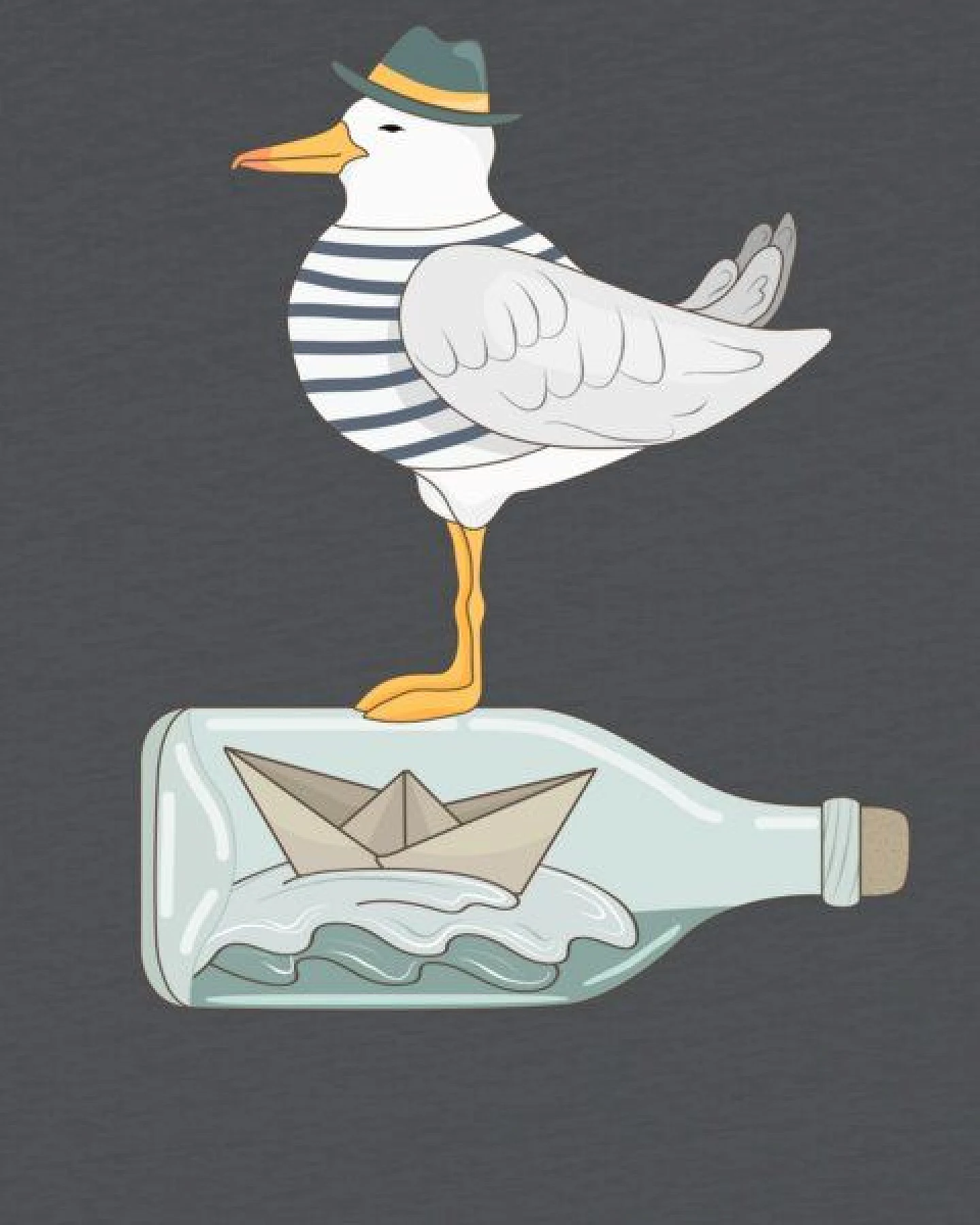 watabout.kids T-Shirt Kinder Möwe mit Hut – Ansicht 2