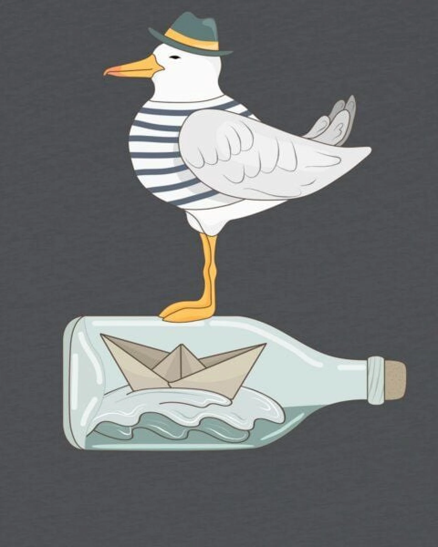 watabout.kids T-Shirt Kinder Möwe mit Hut – Ansicht 2
