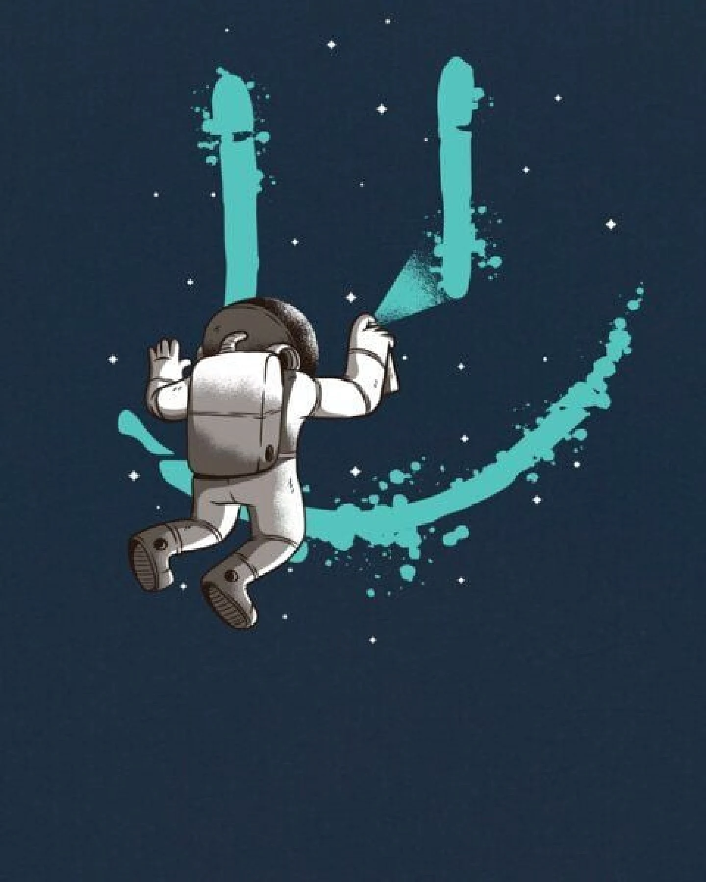 watabout.kids T-Shirt Kinder Graffiti Astronaut – Ansicht 2