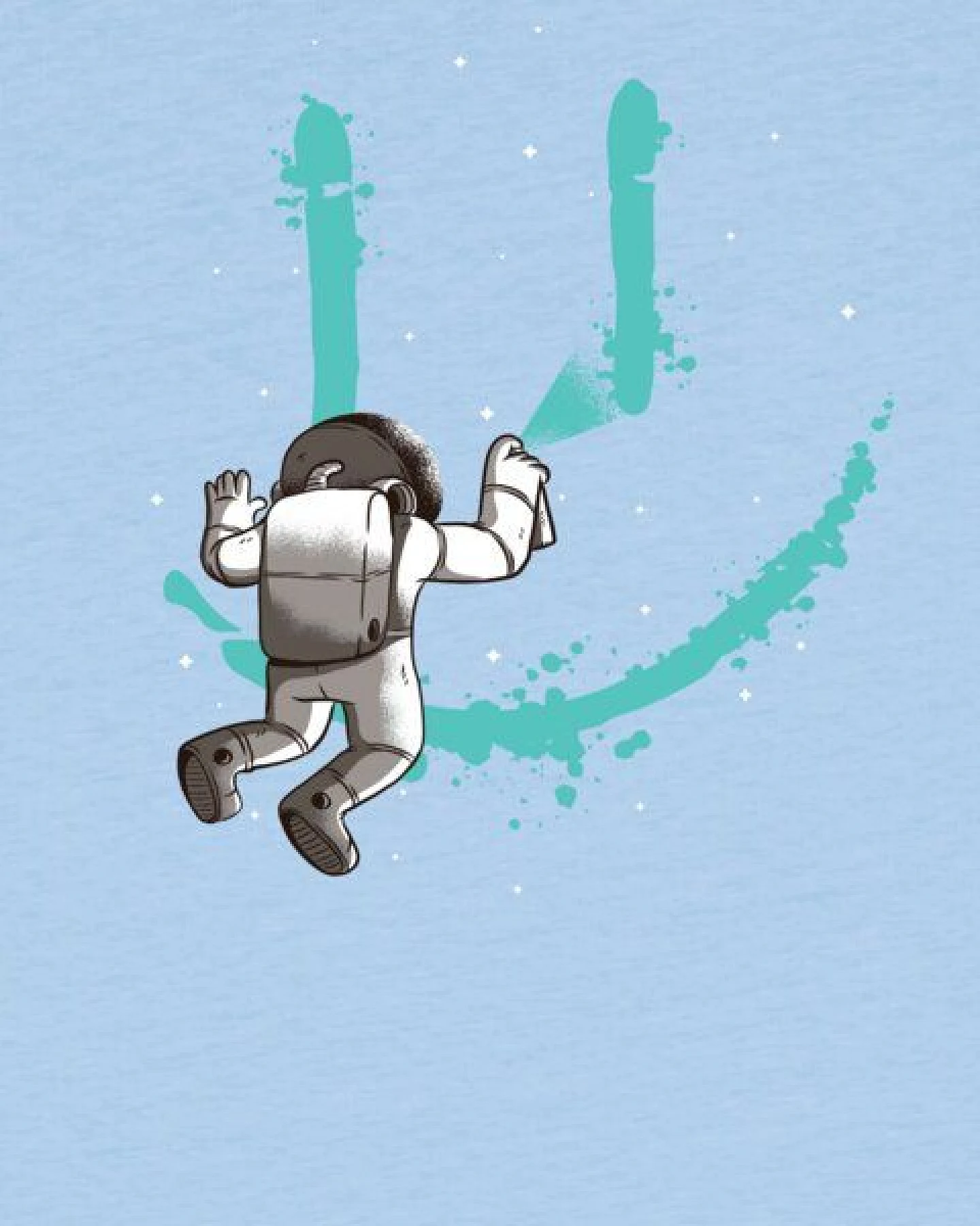 watabout.kids T-Shirt Kinder Graffiti Astronaut – Ansicht 2