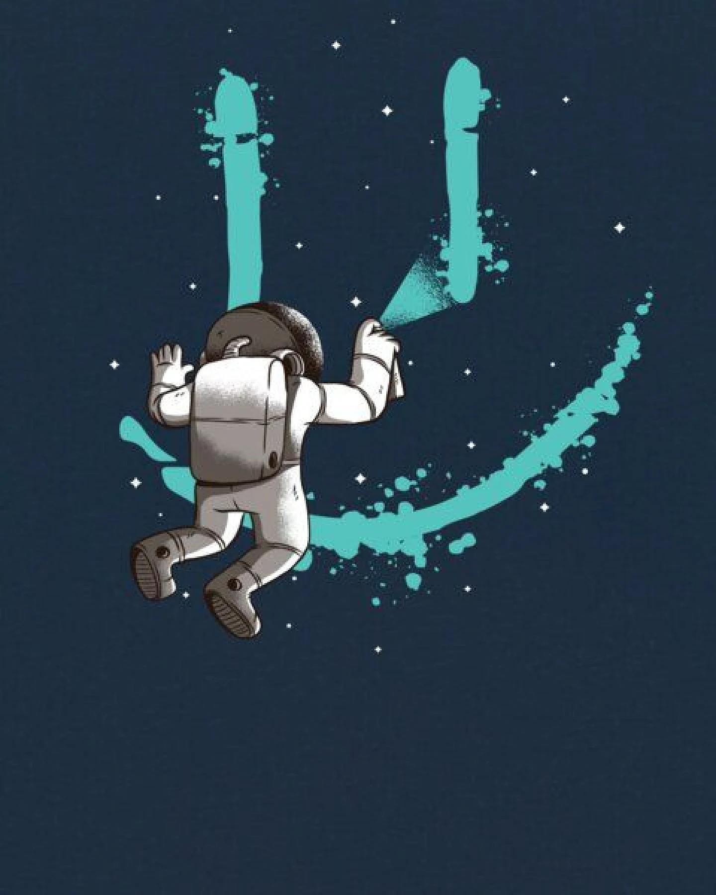 watabout.kids T-Shirt Kinder Graffiti Astronaut – Ansicht 2