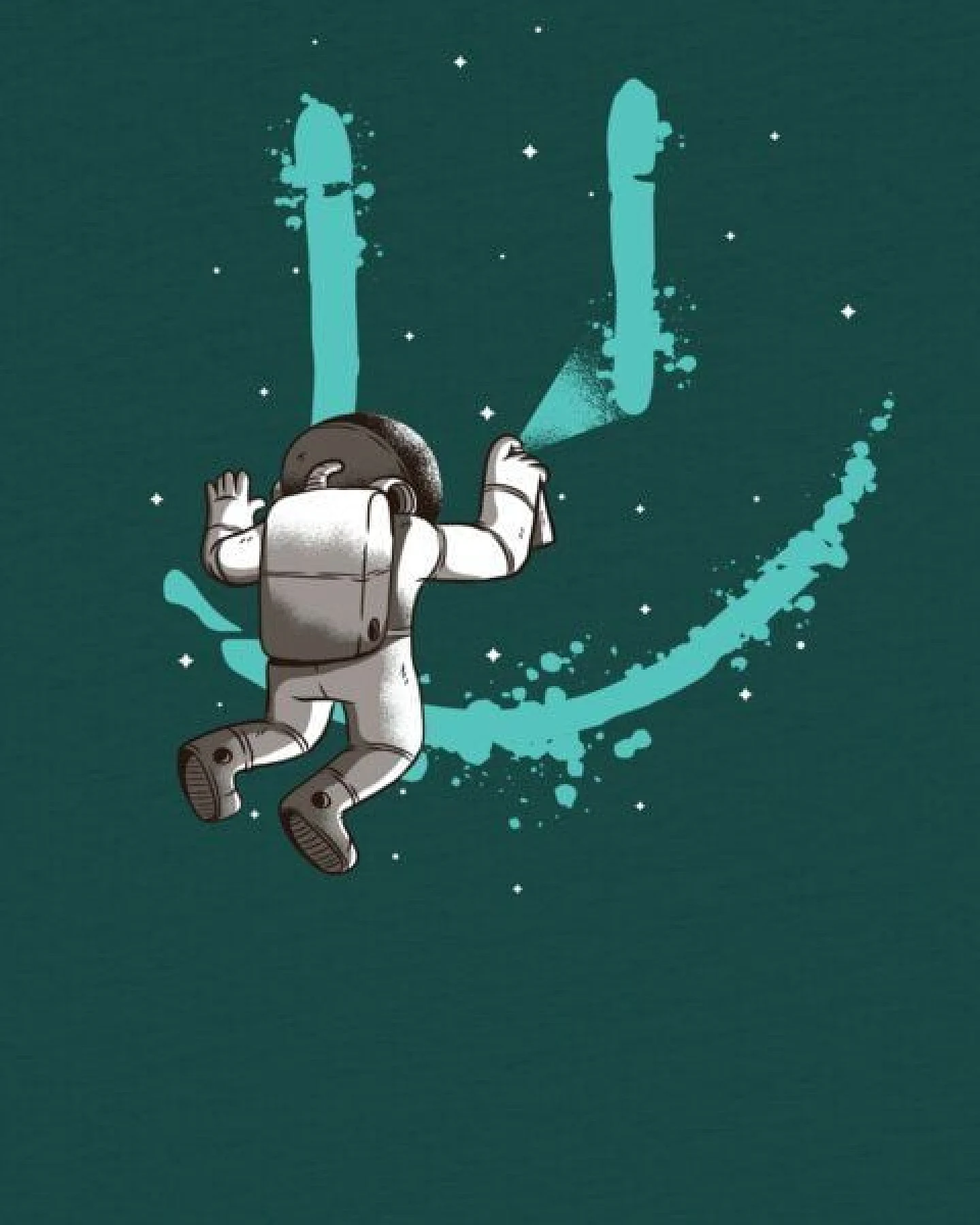 watabout.kids T-Shirt Kinder Graffiti Astronaut – Ansicht 2