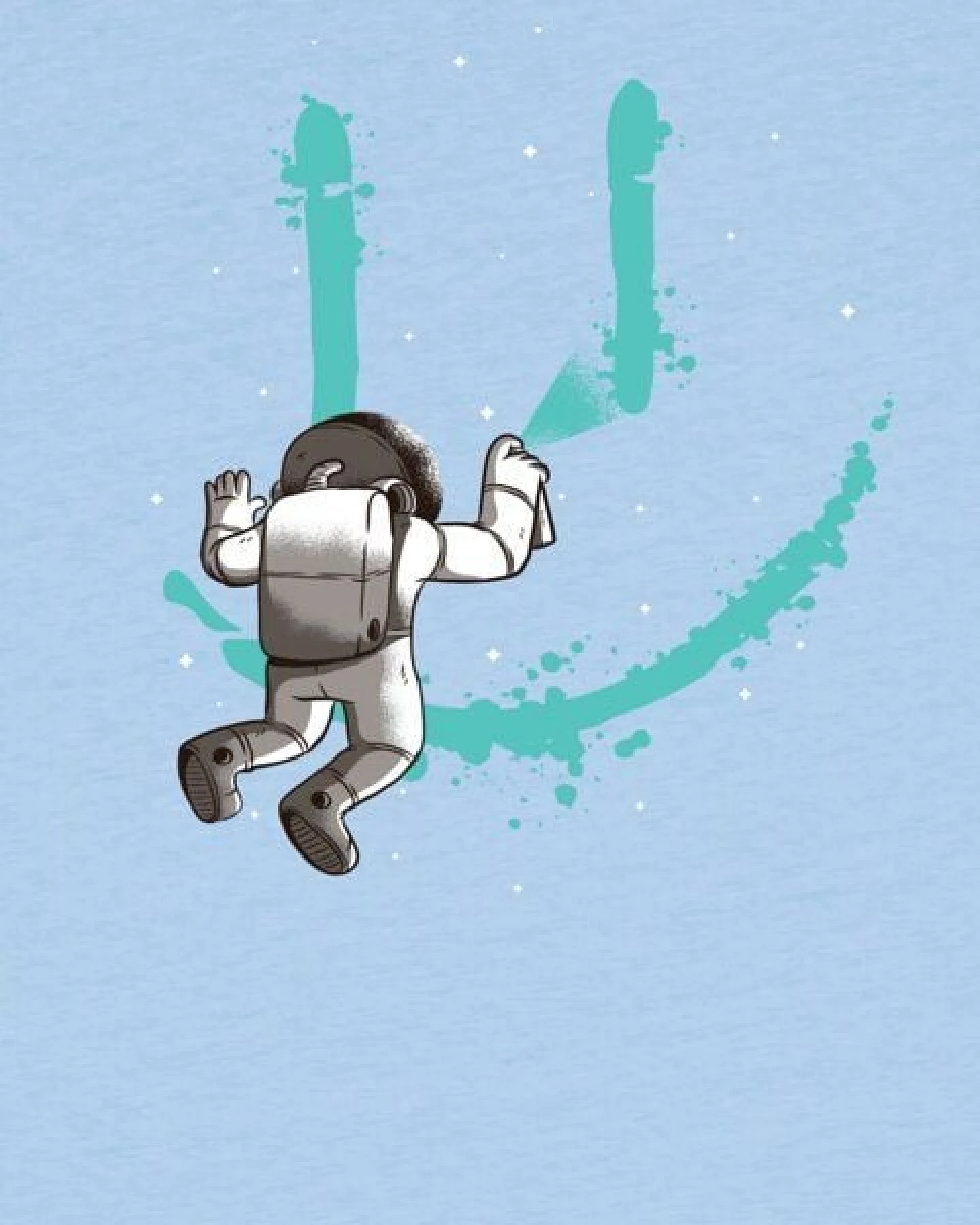watabout.kids T-Shirt Kinder Graffiti Astronaut – Ansicht 2