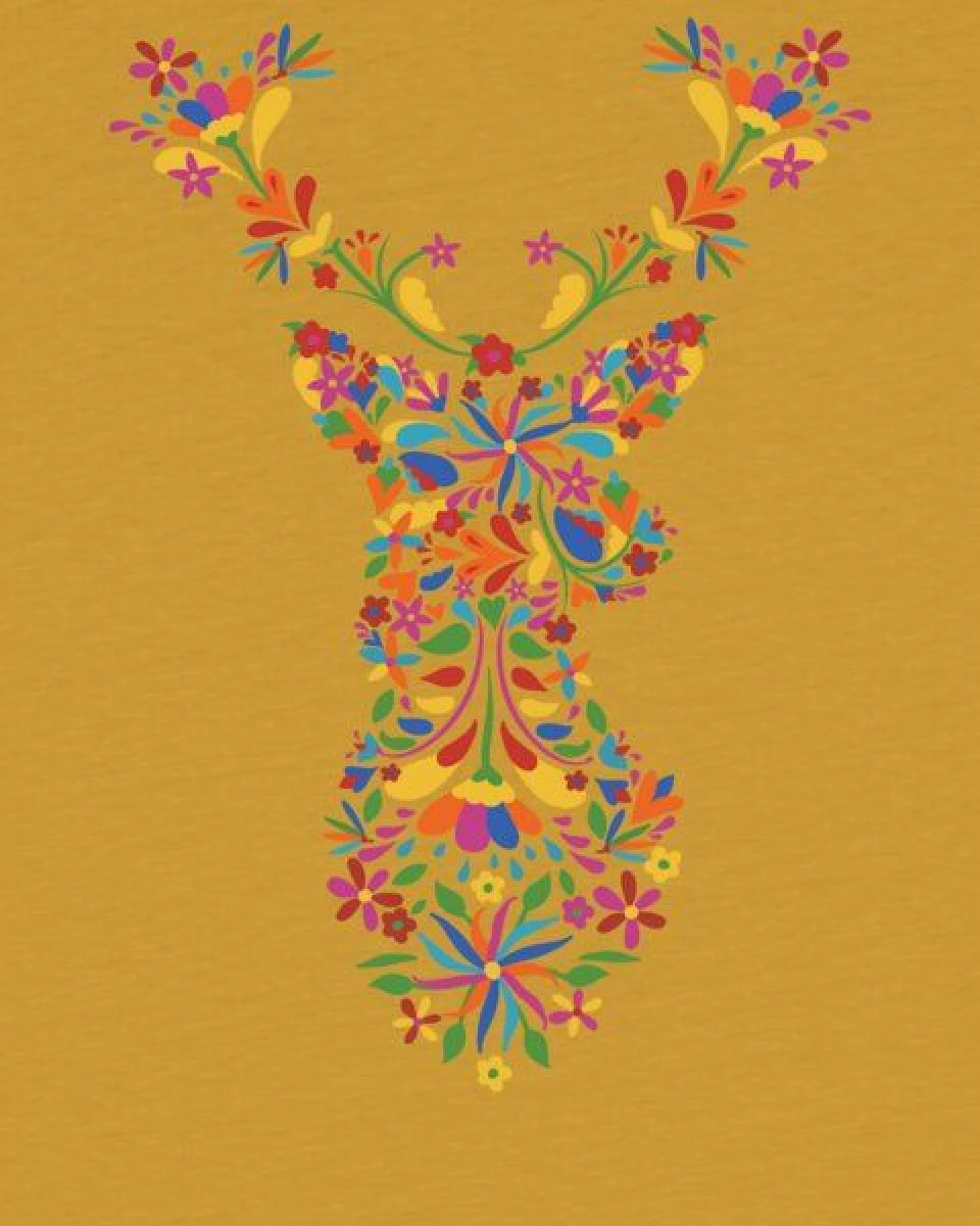watabout.kids T-Shirt Kinder Floral Deer – Ansicht 2