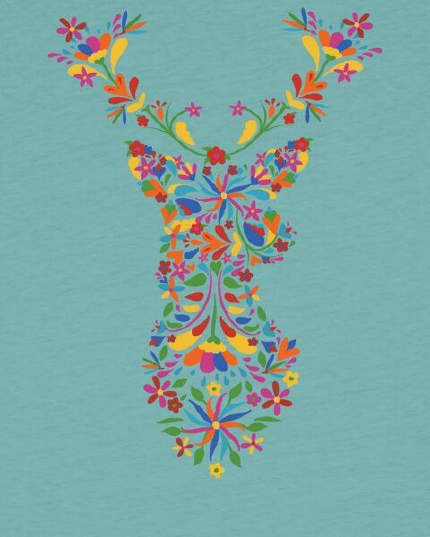 watabout.kids T-Shirt Kinder Floral Deer – Ansicht 2