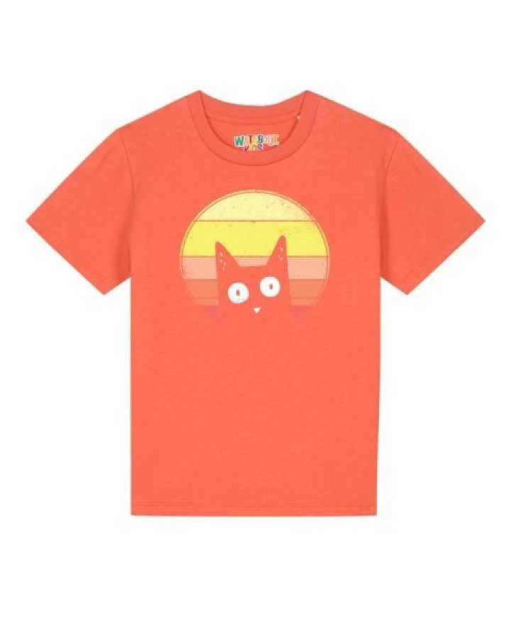 watabout.kids T-Shirt Kinder Sunset Cat