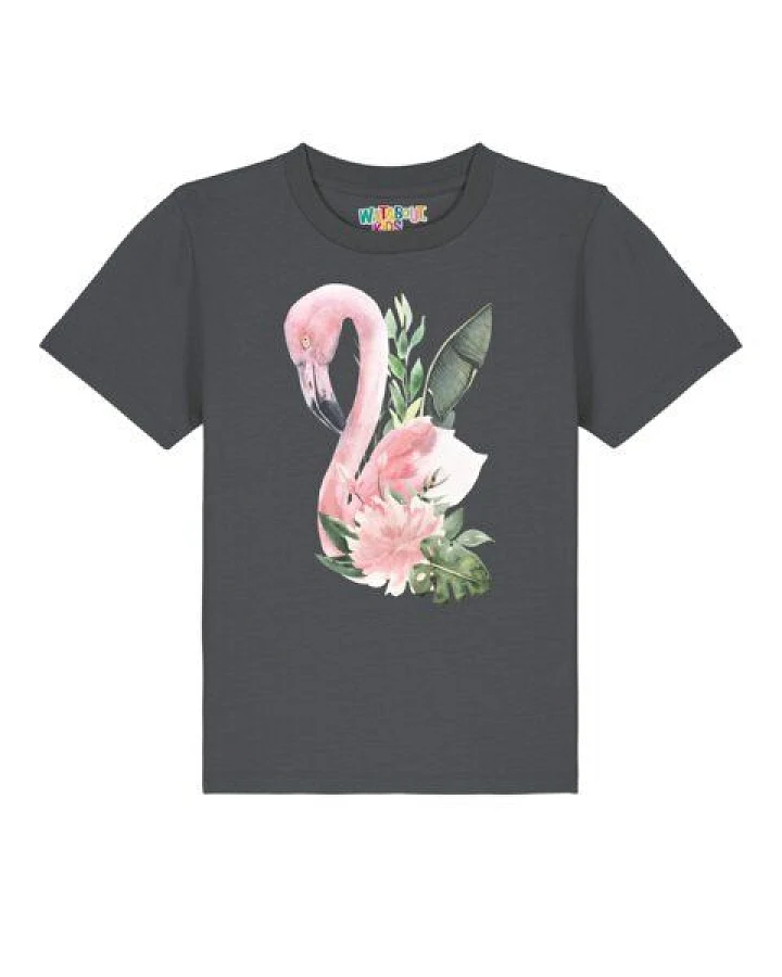 watabout.kids T-Shirt Kinder Flamingo mit Blumen