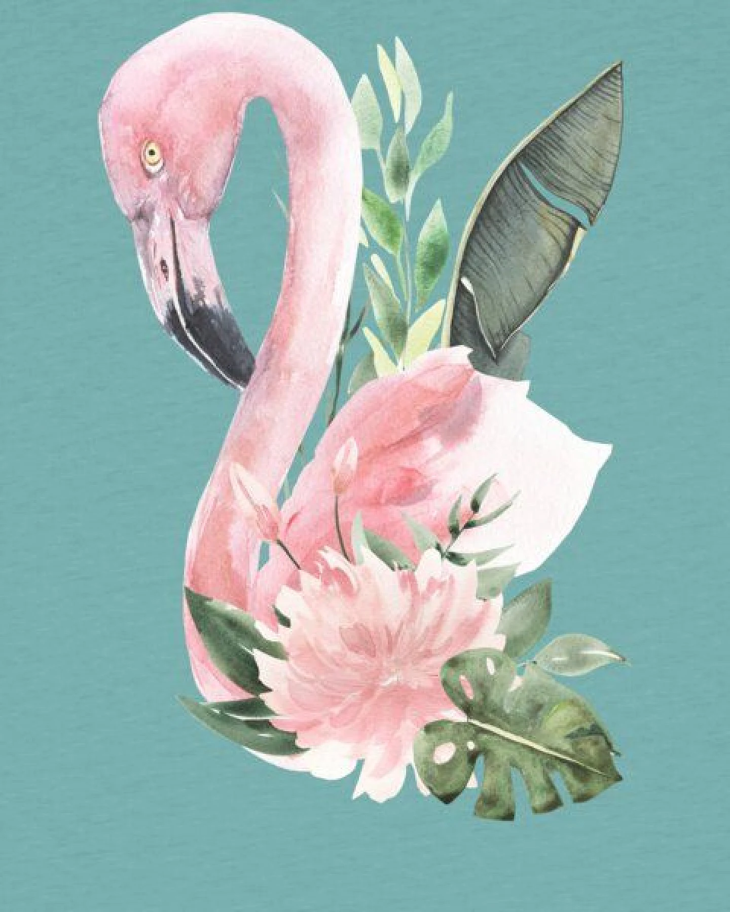 watabout.kids T-Shirt Kinder Flamingo mit Blumen – Ansicht 2
