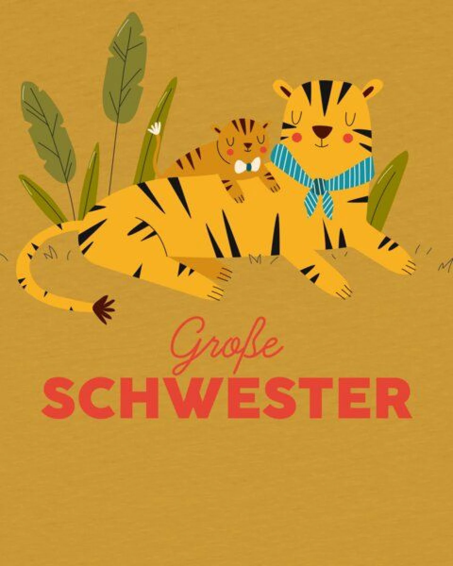 watabout.kids T-Shirt Kinder Tiger Große Schwester – Ansicht 2