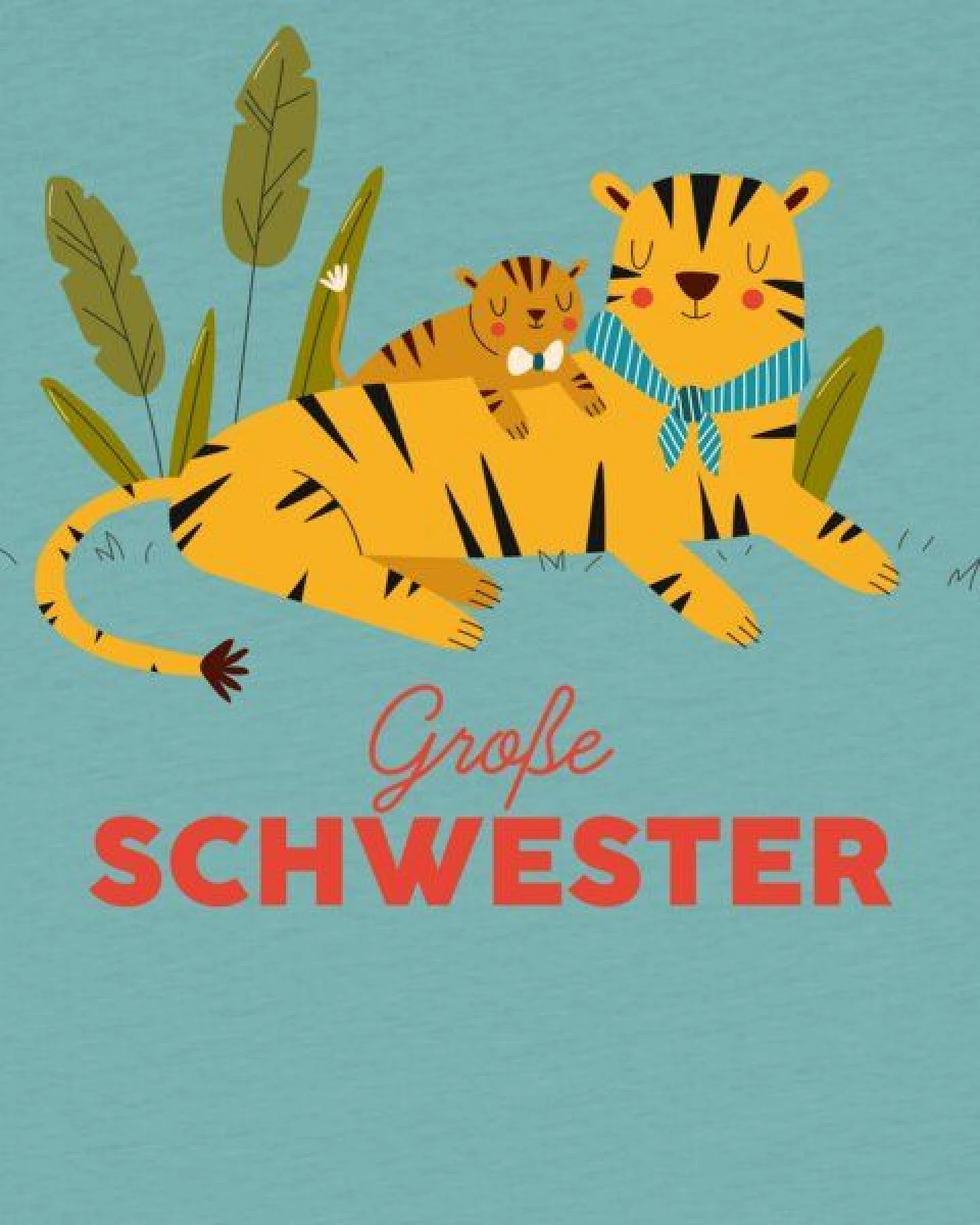 watabout.kids T-Shirt Kinder Tiger Große Schwester – Ansicht 2