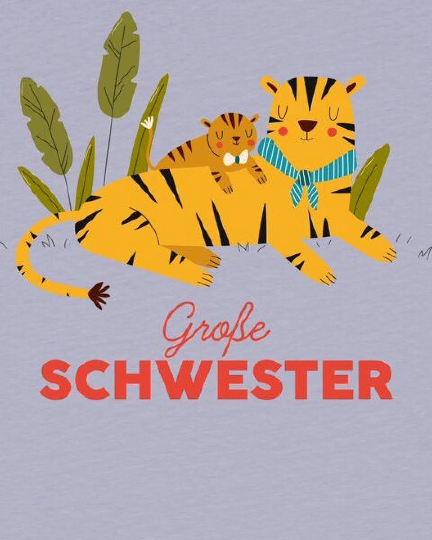 watabout.kids T-Shirt Kinder Tiger Große Schwester – Ansicht 2