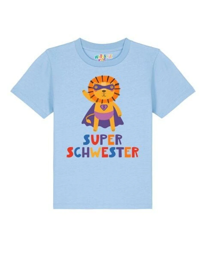 watabout.kids T-Shirt Kinder Löwe Superschwester